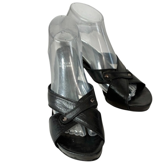 STUART WEITZMAN Black Leather Heel - Picture 2 of 13